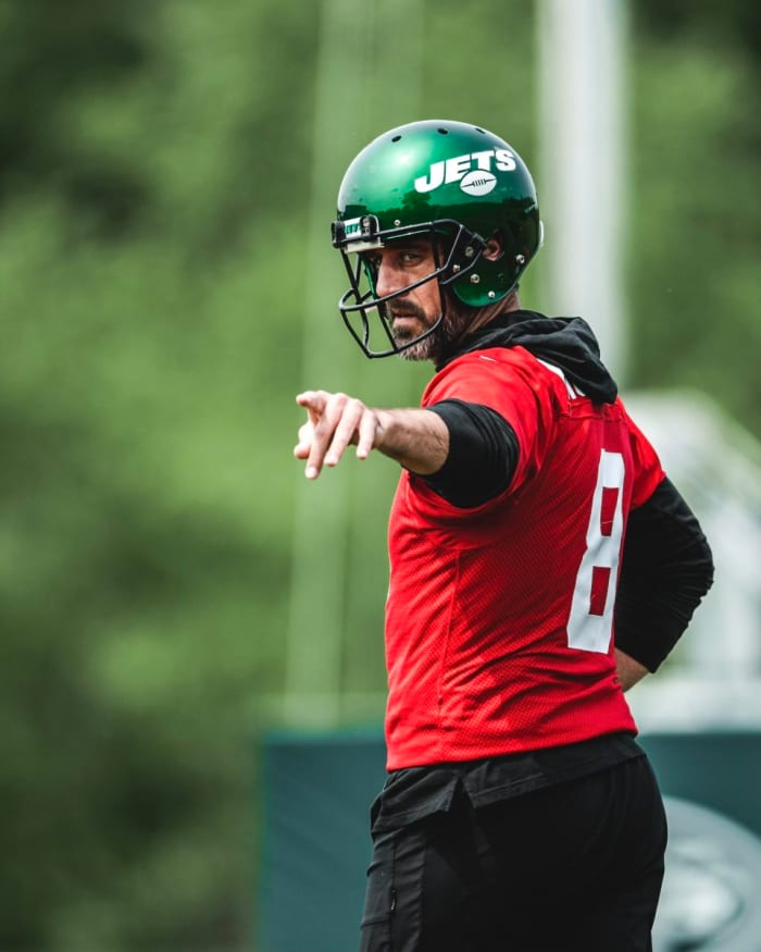 Jets' QB Aaron Rodgers OTAs